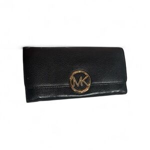 Michael Kors Black Wallet with Gold Logo